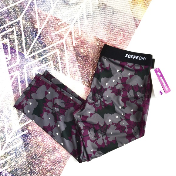 SOFFE Low-Rise Dri Active Capris, Midnight Bloom L - Picture 2 of 8